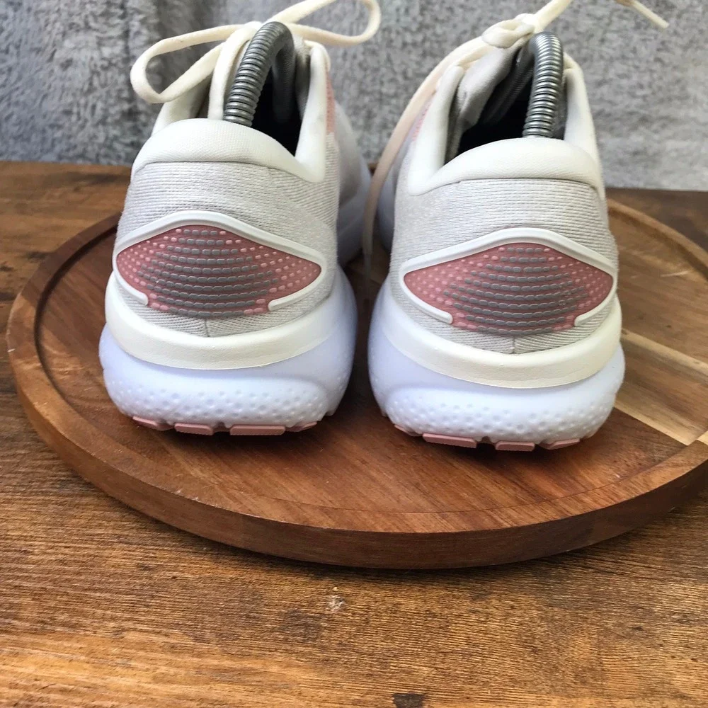 Brooks Ghost 16 Running Shoes Womens 10B White Pink Training Casual Sneakers